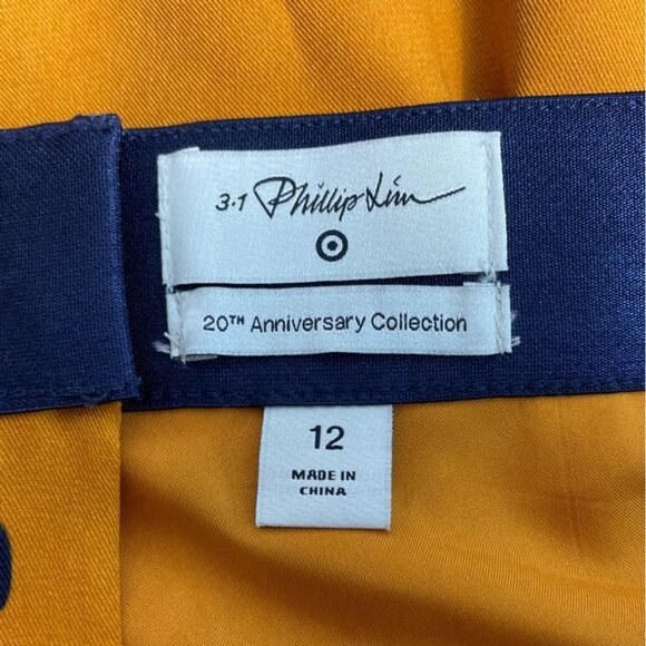 3.1 Phillip Lim Women's Yellow/Blue Cheetah Skirt 20th Ann Collection Sz 12 - Picture 5 of 7